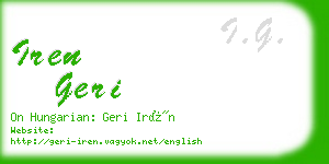 iren geri business card